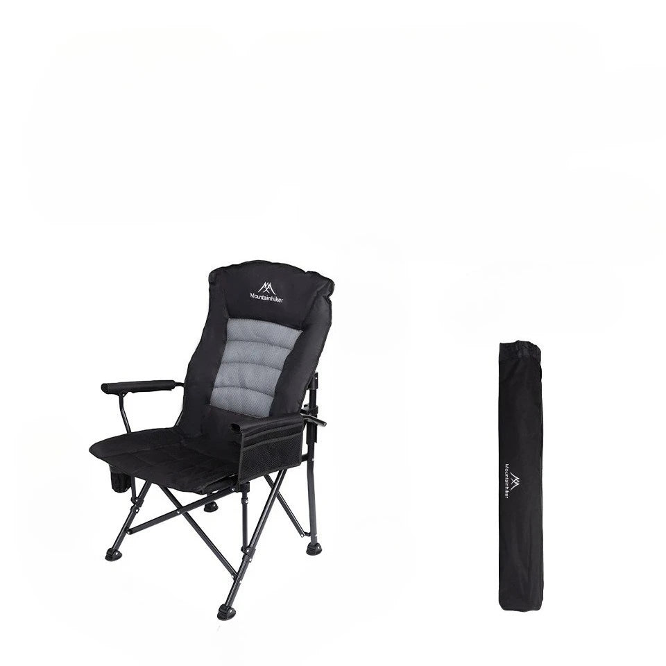 Outdoor Folding Reclining Chair – Camping, Beach & Fishing Folding Lounge Chair Axl black