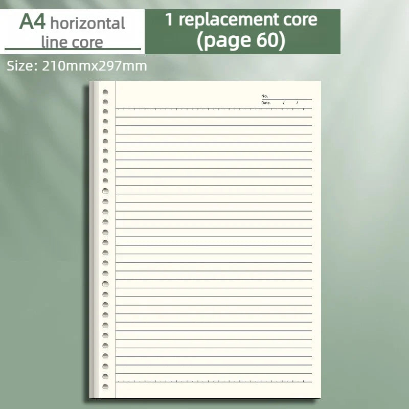 Transparent PP Loose-Leaf Binder Cover A4 A5 B5 – DIY Notebook Binder Cover Axl horizontal-A4-1pcs