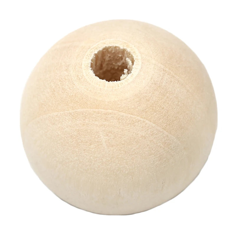 Natural Round Wooden Ball Beads – DIY Jewelry & Craft Beads Wooden Craft Beads Axl
