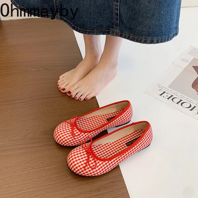 Women's Floral Ballet Flats – Butterfly-Knot Slip-On Dress Shoes Women's Ballet Flats Axl