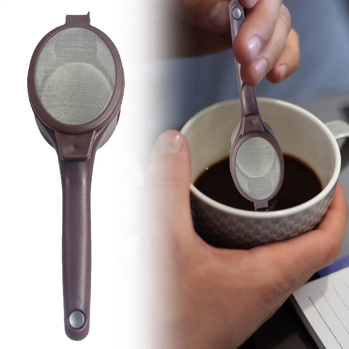 Reusable Mesh Coffee & Tea Filter Spoon – Portable Infuser Tea & Coffee Infuser Axl