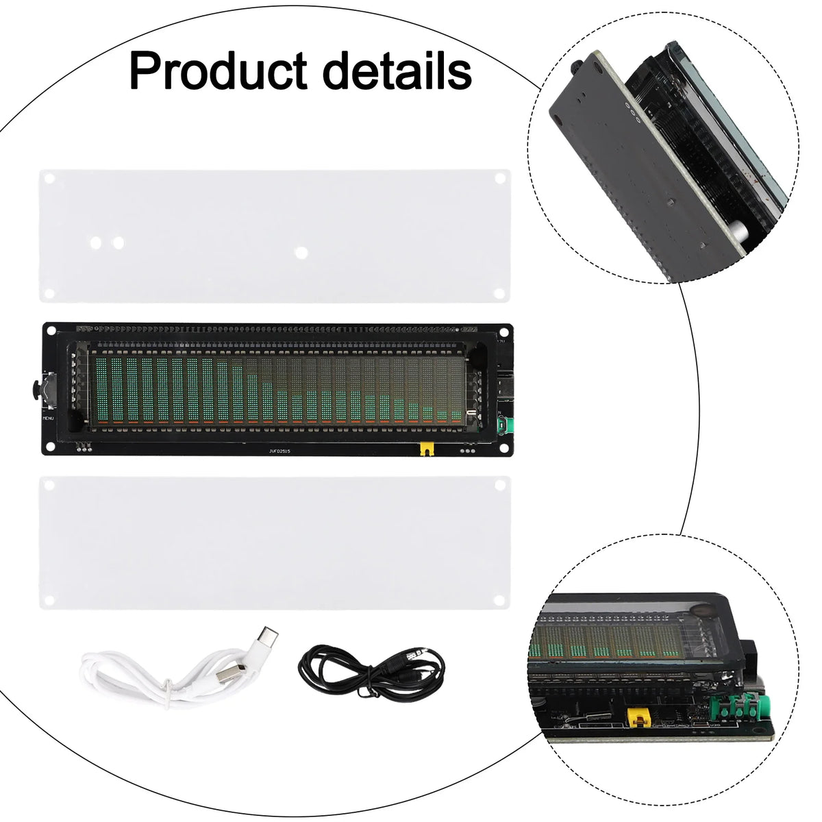 AK2515 VFD Audio Spectrum Analyzer Board – 3.5mm AUX/MIC Spectrum Analyzer Board Axl