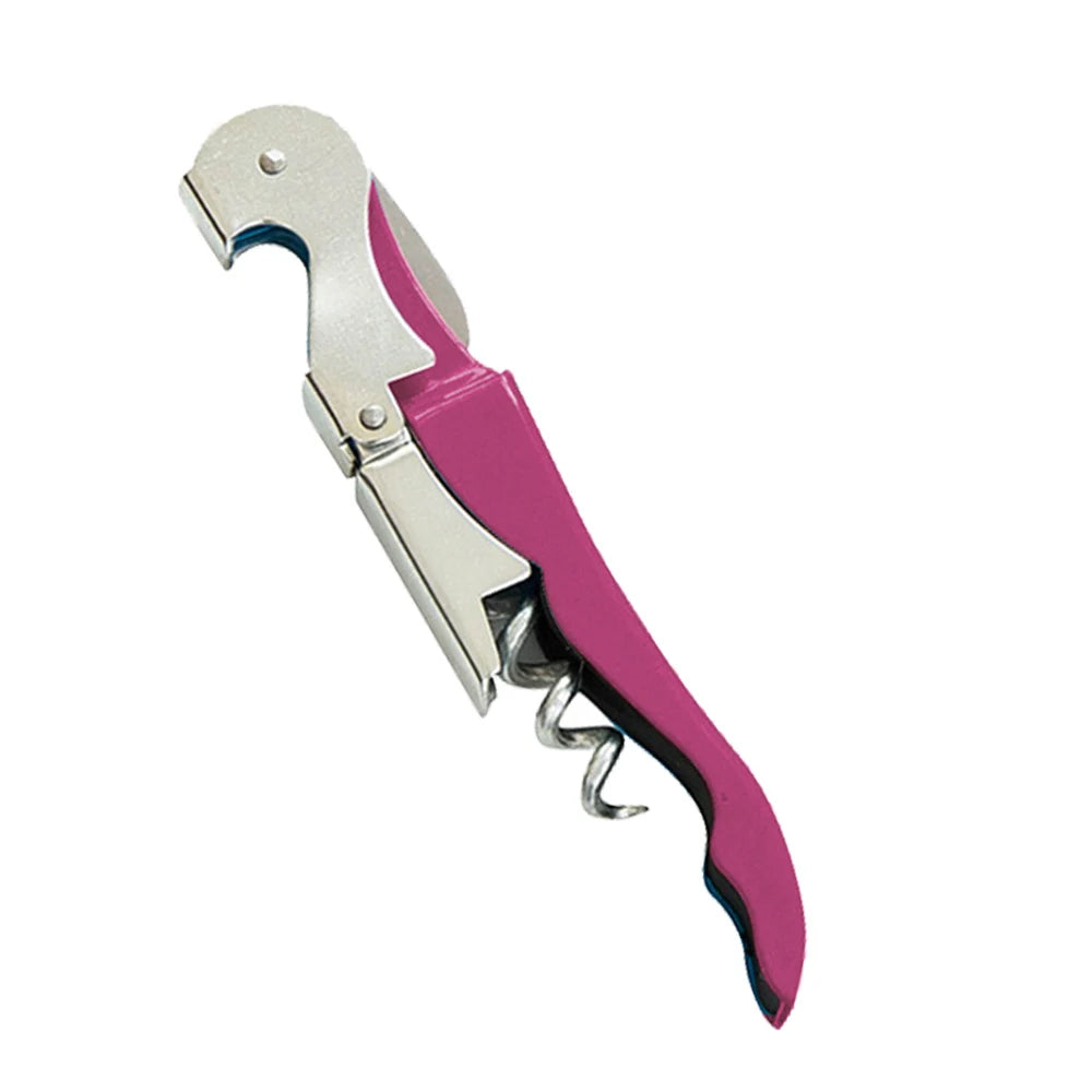Stainless Steel Corkscrew & Bottle Opener – Multifunction Bar Tool Corkscrew Bottle Opener Axl Pink