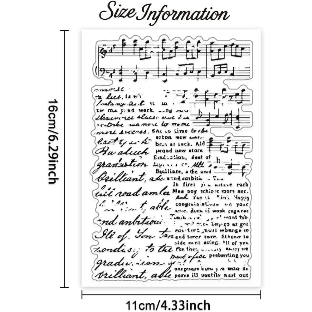 Music Note Clear Stamps for Card Making & Scrapbooking Clear Craft Stamps Axl