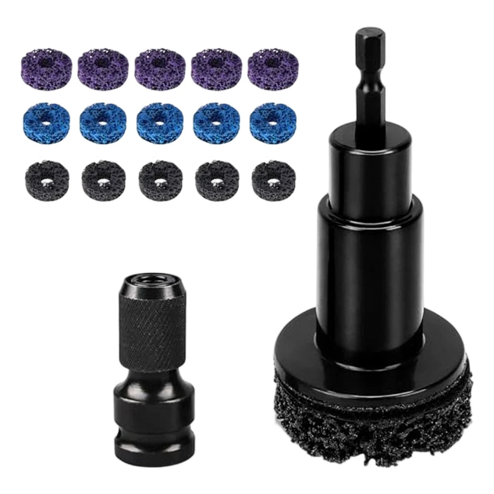 Wheel Hub Cleaning Kit – Rim & Brake Rust Removal Drill Tool Wheel Hub Cleaning Kit Axl