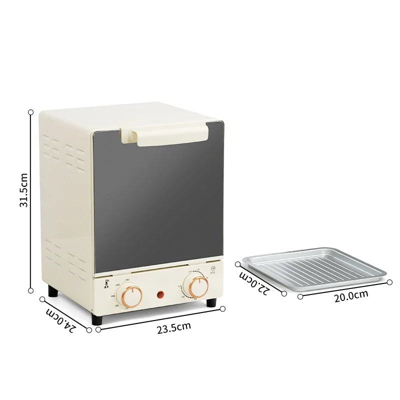 BALASHOV 12L Air Fryer Toaster Oven – 360° Oil-Free Convection Air Fryer Oven Axl WHITE