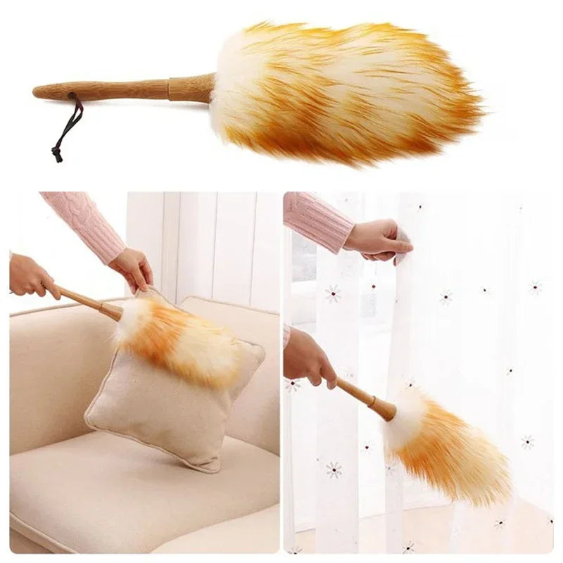 Anti-Static Lambswool Duster Brush – Home Cleaning Tool Lambswool Duster Brush Axl
