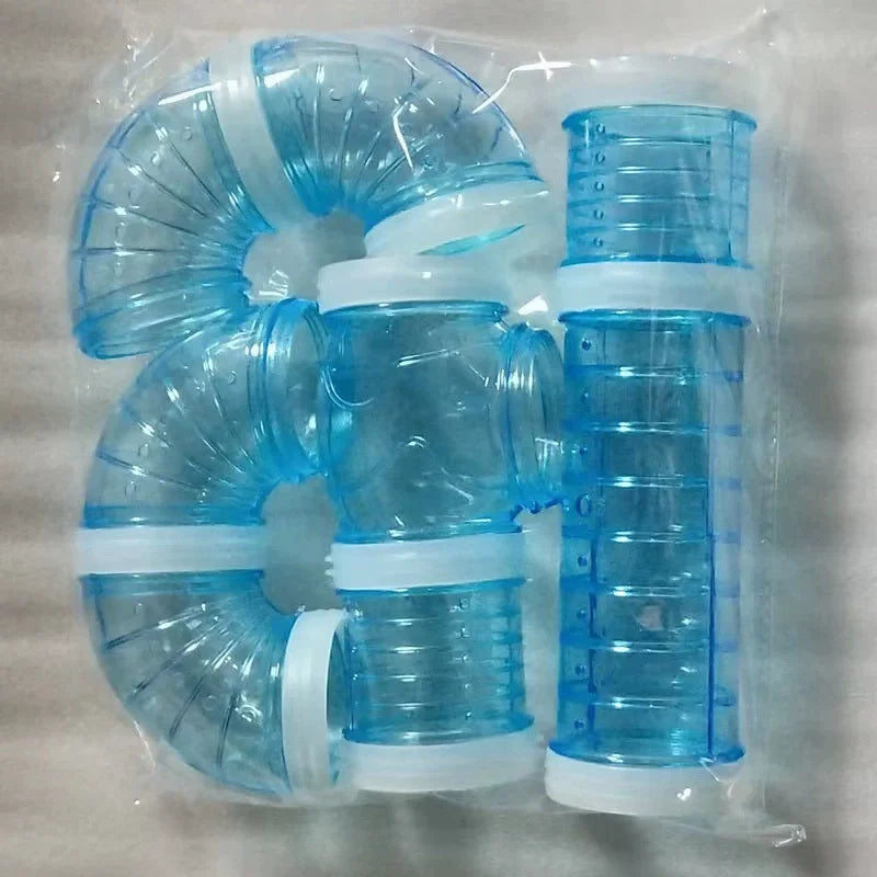 DIY Hamster Tube Maze Tunnel Toy – 5.5CM Connectable Play Set Small Pet Tunnel Toy Axl Blue Tube
