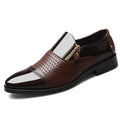 Men's Patent Leather Oxford Loafers – Black Formal Dress Shoes Oxford Dress Shoes Axl Brown punched 48