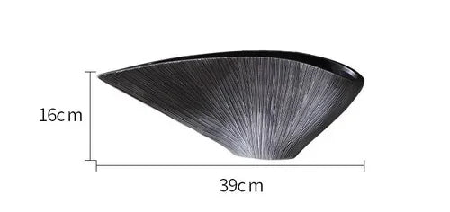 Nordic Large Fan-Shaped Resin Vase – Modern Home Décor Decorative Resin Vase Axl S
