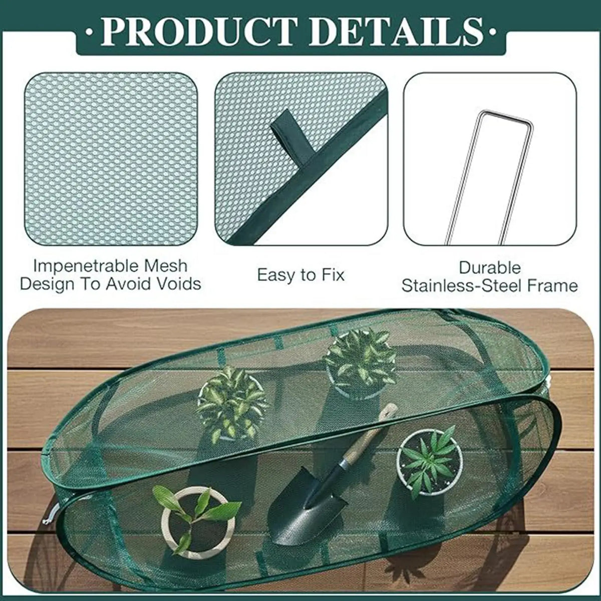 Pop-Up Garden Mesh Plant Cover | Bird & Pest Netting Dome Garden Plant Cover Axl