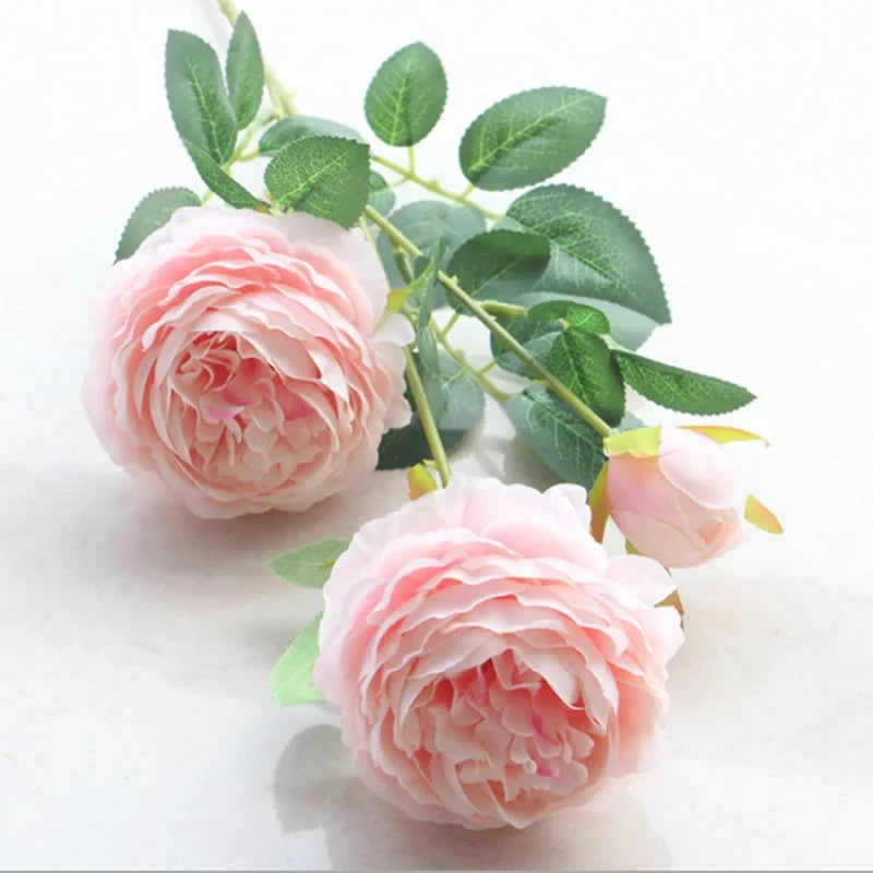 Long Stem Silk Artificial Rose Bouquet – 5 or 10 Pcs Artificial Flower Bouquet Axl Pink 10pcs