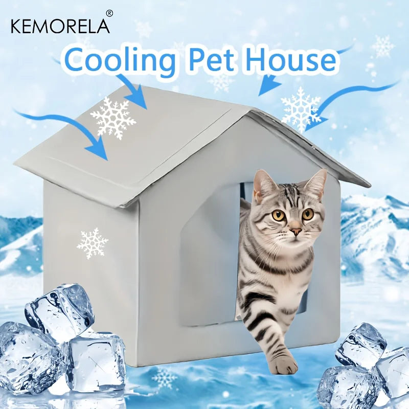 KEMORELA Ice Cooling Pet House for Cats & Dogs | Year-Round Cooling Pet House Axl