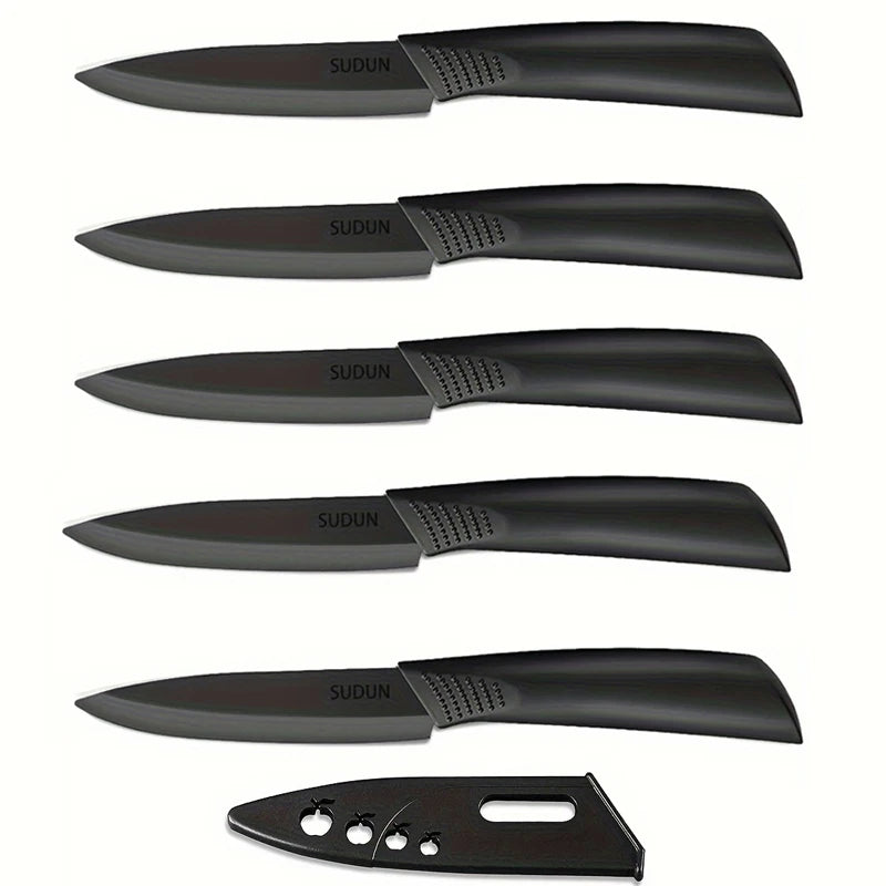 4-Inch Stainless Steel Paring Knife Set | 1, 3 & 6 PCS + Sheath Paring Knife Set Axl 5pcs