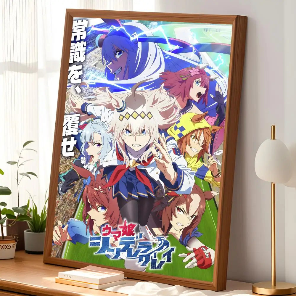 Uma Musume Cinderella Gray HD PVC Self-Stick Wall Poster Wall Art Poster Axl