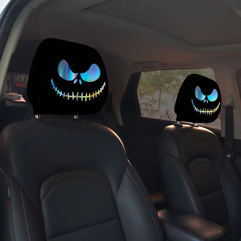 Funny Cartoon Car Headrest Cover – Halloween Auto Decoration Car Headrest Cover Axl A6