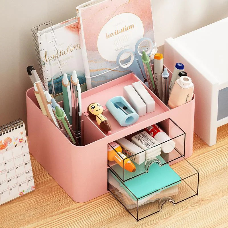 Transparent Drawer Storage Box – Desk Organizer & Pen Holder Desktop Storage Organizer Axl