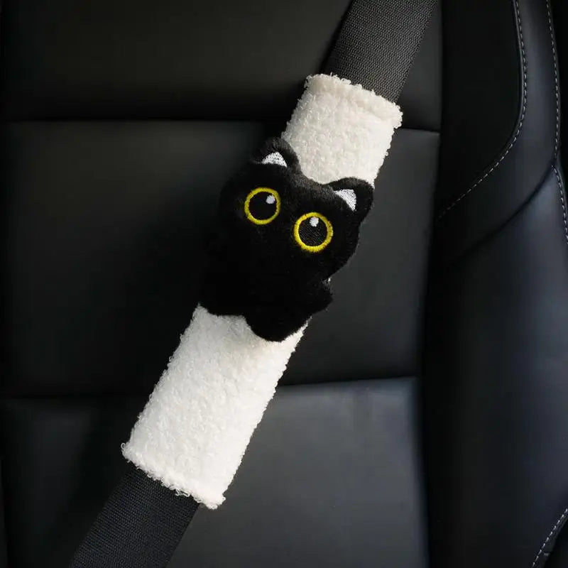 Black Cat Seatbelt Shoulder Pad – Soft Car Seat Belt Cover Seatbelt Shoulder Pad Axl A2