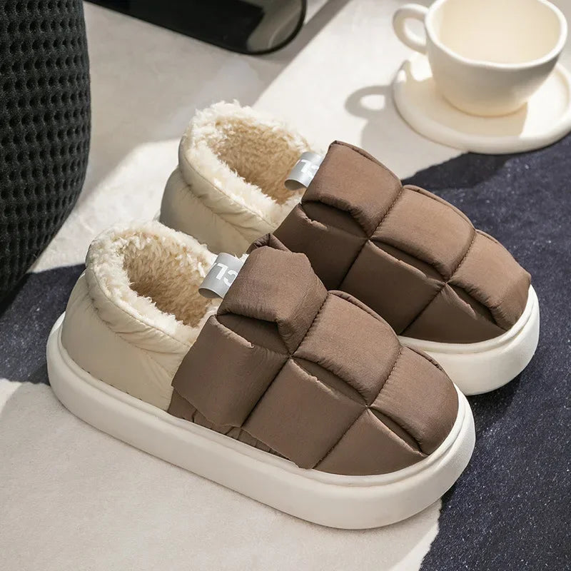 Women's Winter Plush Slippers – Warm Non-Slip Furry House Slides Winter House Slippers Axl