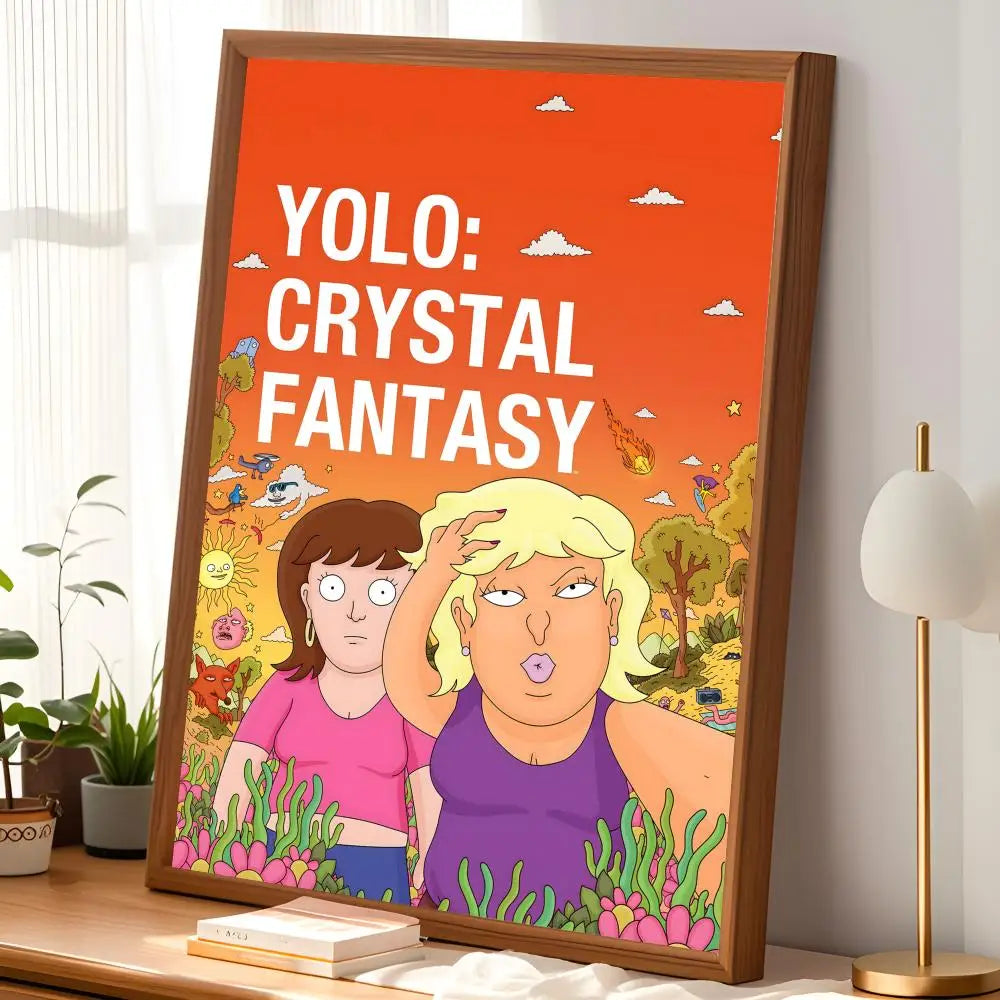 Crystal Fantasy Anime PVC Wall Poster – Self-Stick HD Waterproof Wall Art Poster Axl