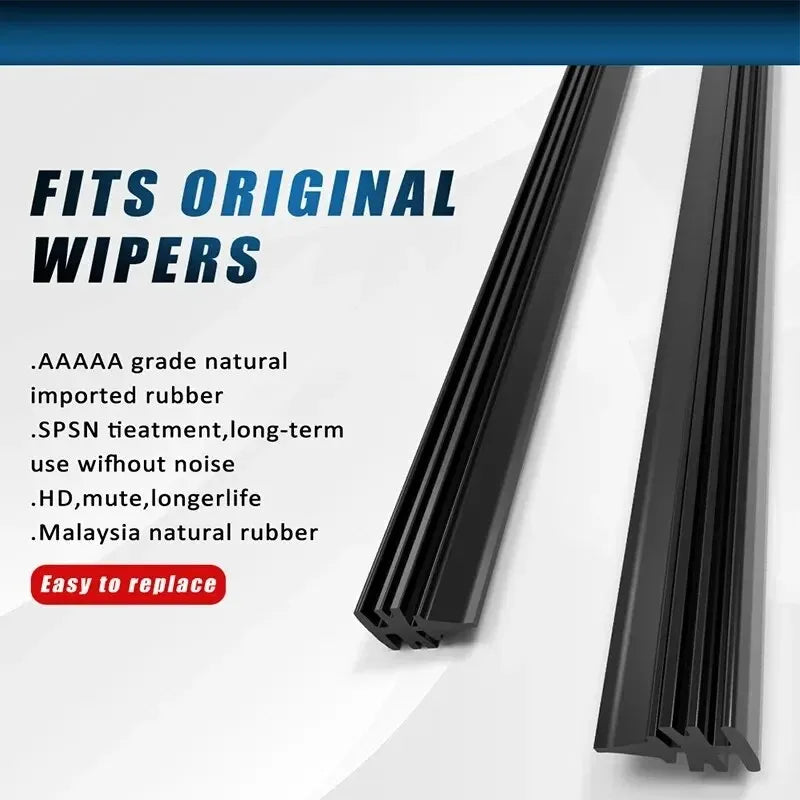 6mm Silicone Wiper Blade Refill Strips – Frameless 14"–32" Wiper Blade Refill Axl