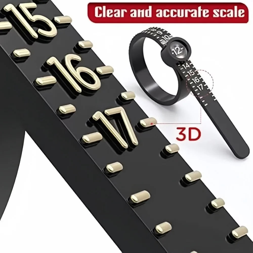 Ring Sizer Tool with Magnifying Glass – US Sizes 1–17 Ring Sizer Tool Axl