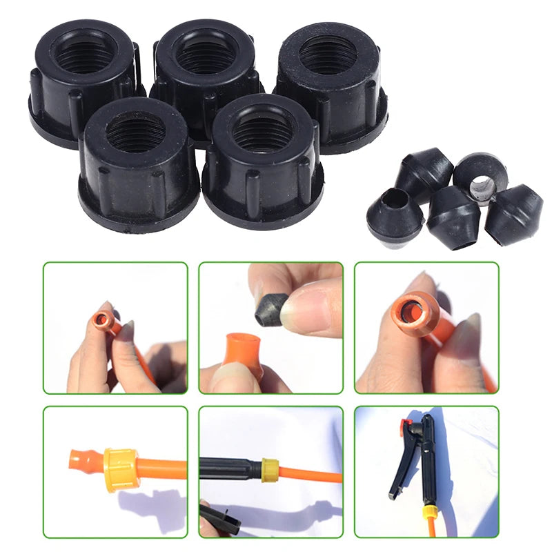 10-Pack 18mm Sprayer Tube Connector Nut & Pipe Plug Set Sprayer Pipe Fittings Axl
