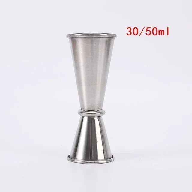 Stainless Steel Jigger Set – 4 Dual-Sided Bartender Measure Cups Bar Jigger Set Axl 30 50ml edge curl