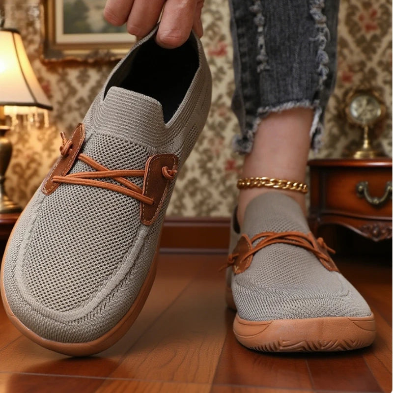 Women's Wide Toe Mesh Loafers – Barefoot Slip-On Sneakers Mesh Slip-On Loafers Axl