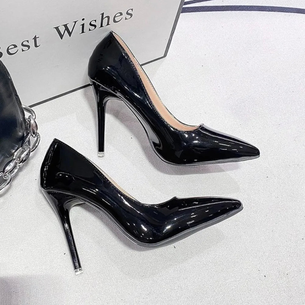 Women's Black Stiletto Pumps – Pointed Toe, 6/8/10cm Heel Stiletto Heel Pumps Axl