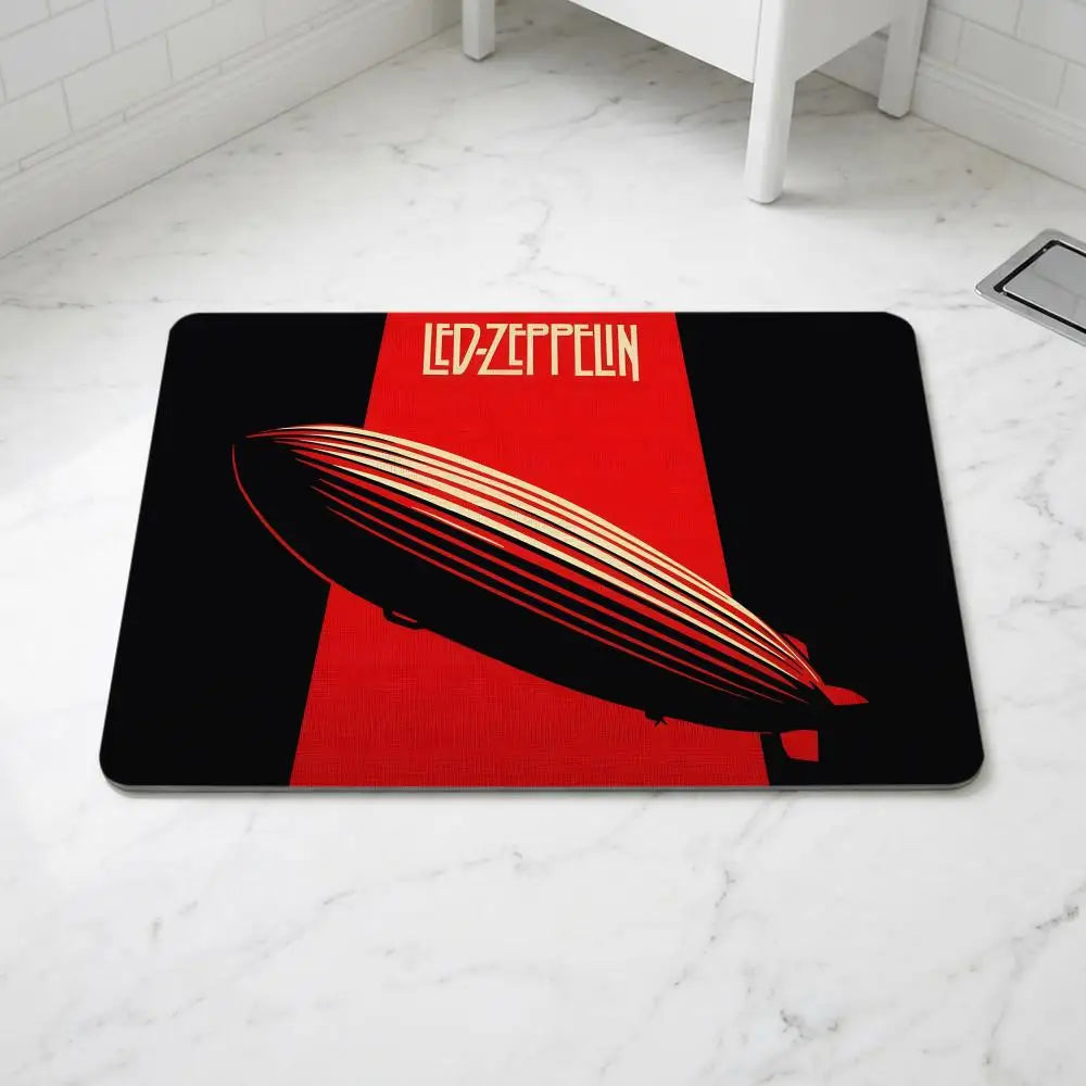 Diatomite Bath Mat – Quick Dry Anti-Slip Led Zeppelin Design Diatomite Bath Mat Axl