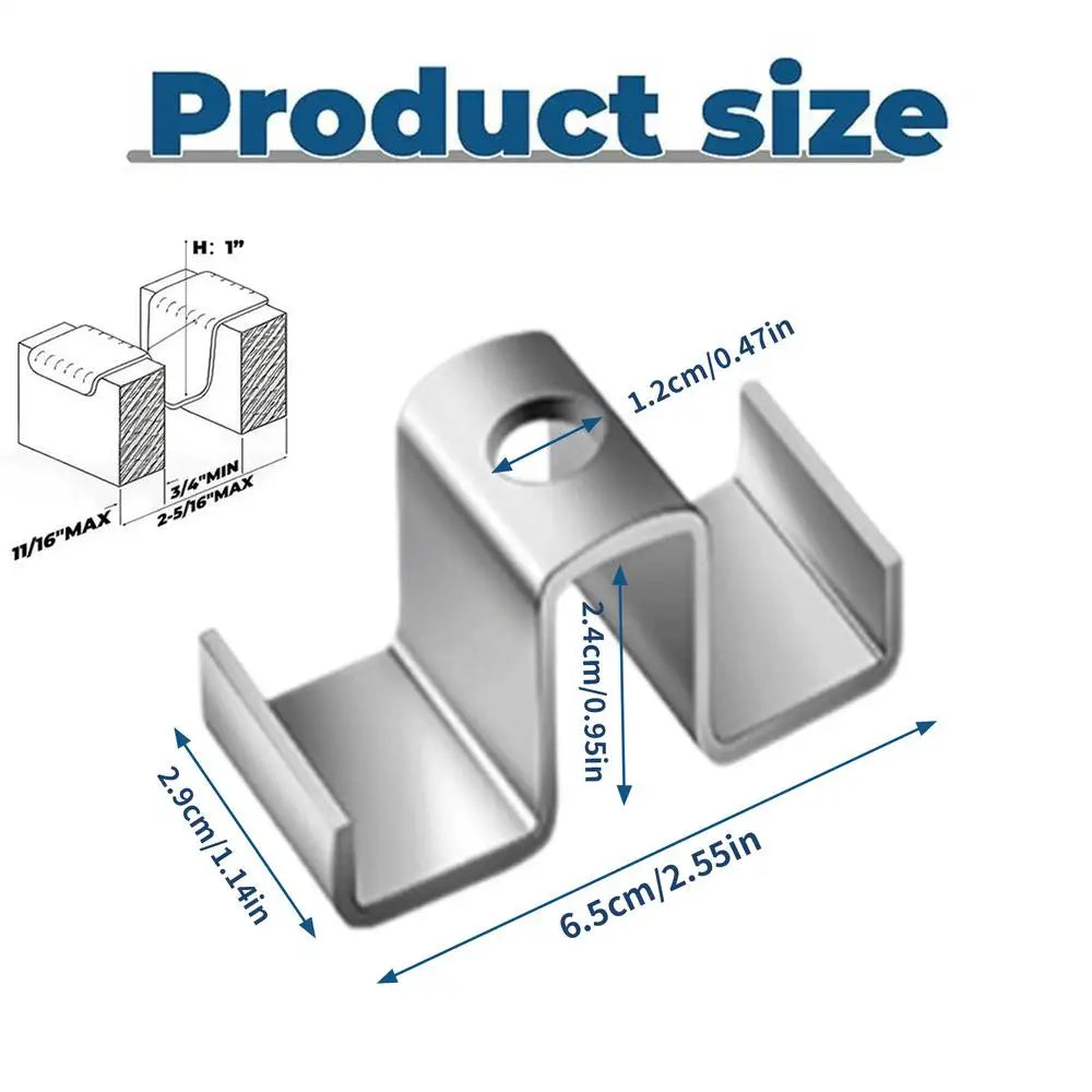 25-Piece Metal Grating Saddle Clips – Weatherproof Fasteners Grating Saddle Clips Axl Silver