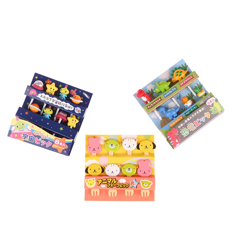 Mini Fruit Picks & Dessert Forks – 6/8 Pc Bento Lunch Box Set Mini Dessert Forks Axl