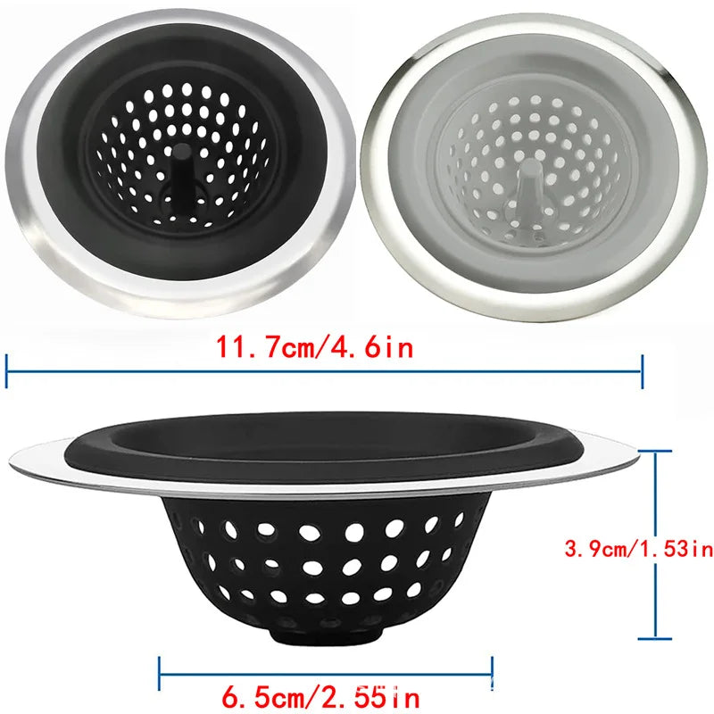 Silicone Sink Strainer – Kitchen & Bathroom Drain Filter Sink Drain Strainer Axl