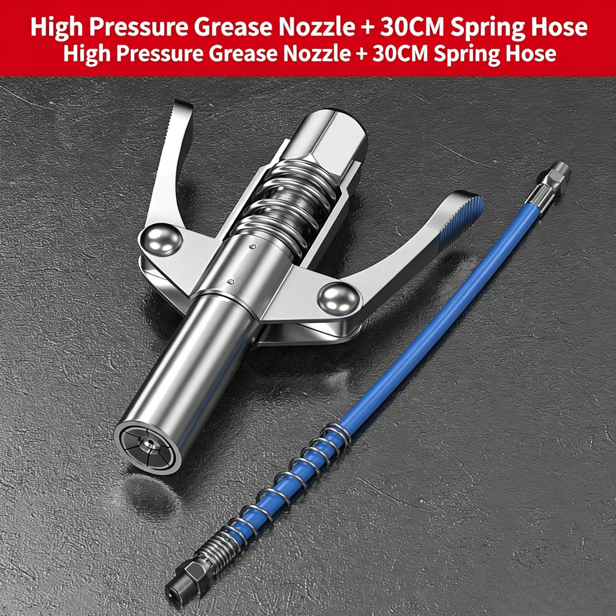 10,000 PSI Quick-Release Grease Gun Coupler 1/8 NPT Grease Gun Coupler Axl High Pressure Grease 2 14 mm 1