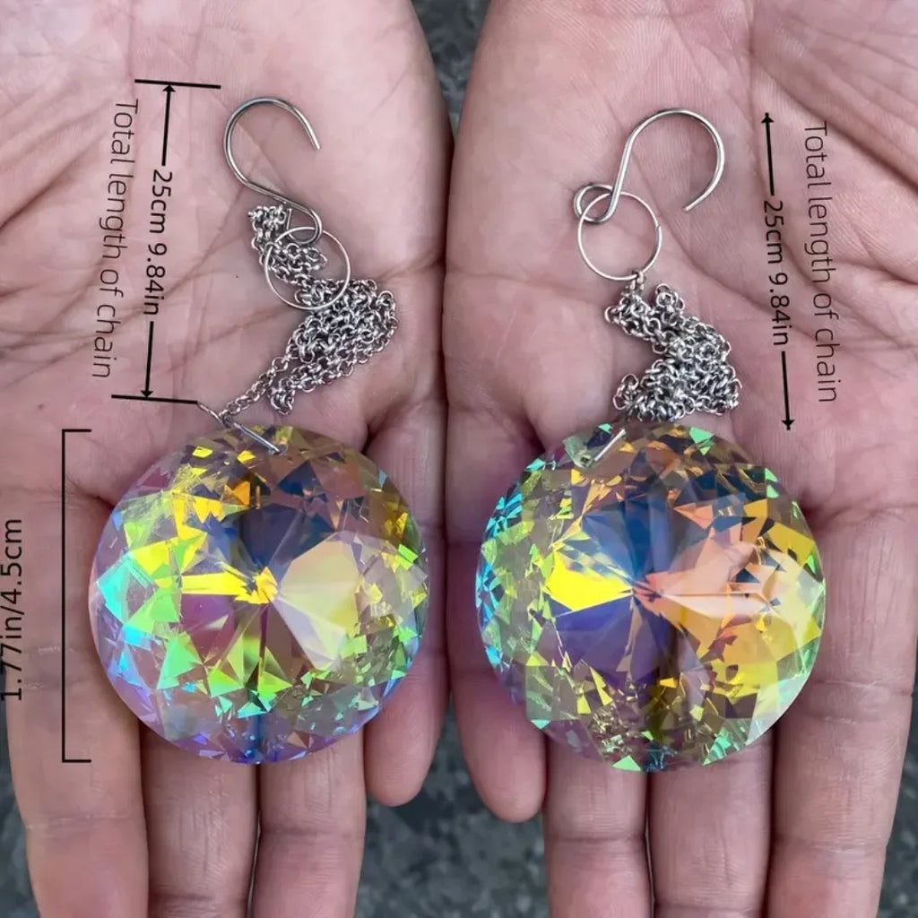 Round Crystal Sun Catchers – Glass Prism Rainbow Maker 2 Pack Window Sun Catcher Axl