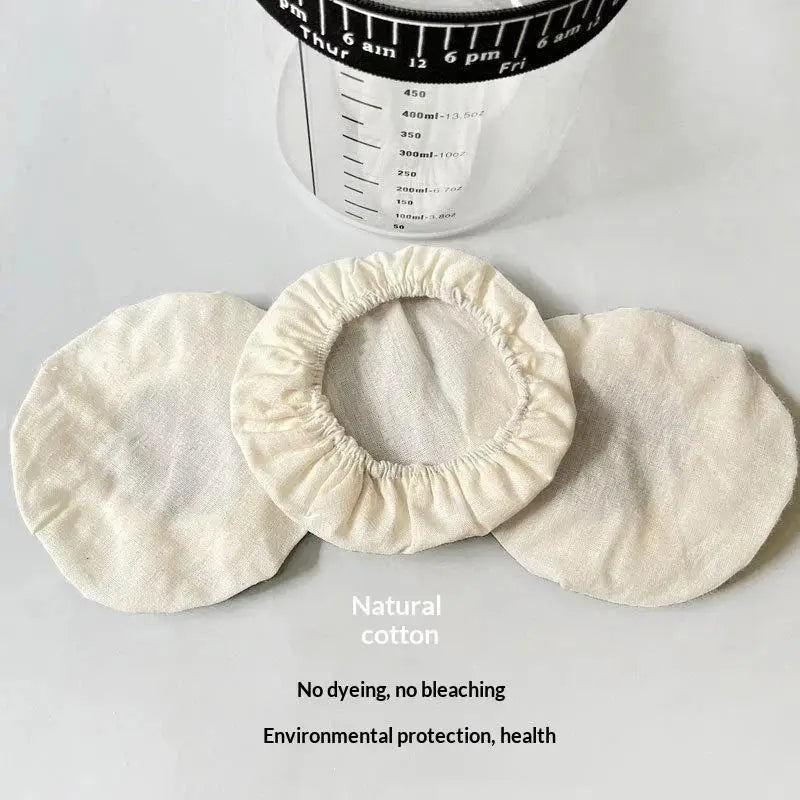 Reusable Unbleached Cotton Jar Filter Cloth & Strainer Set Kitchen Strainer Cloth Axl