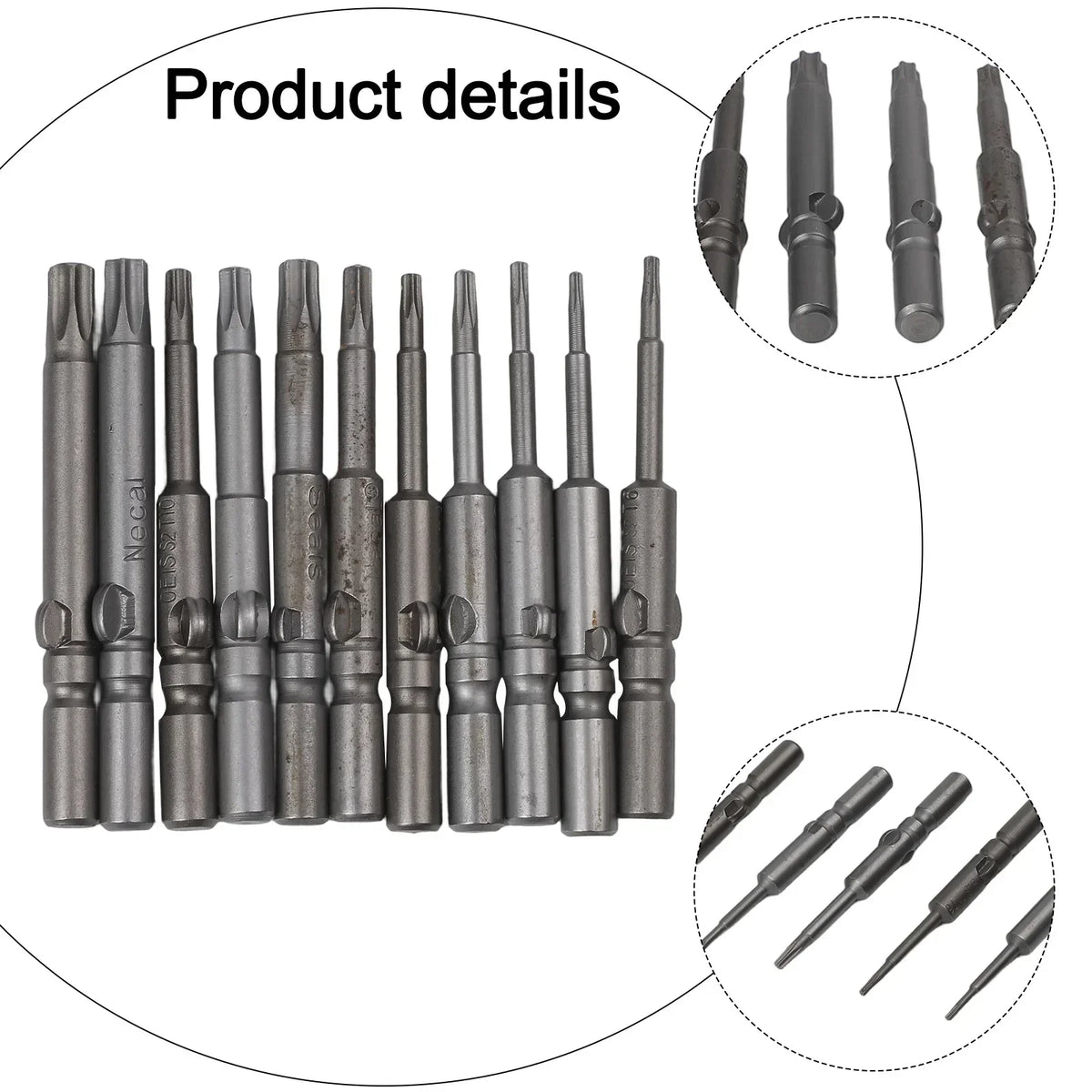 Torx Screwdriver Bit Set T5–T30 | 6mm Round Shank 6 & 11 Pc Screwdriver Bit Set Axl
