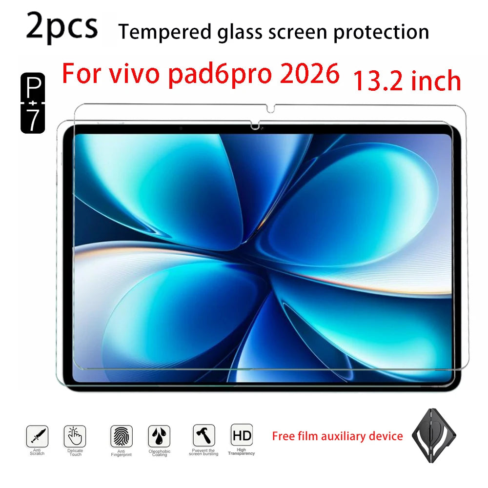 2-Pack Tempered Glass Screen Protector – Vivo Pad 6 Pro 13.2" Tablet Screen Protector Axl For VIVO pad6pro
