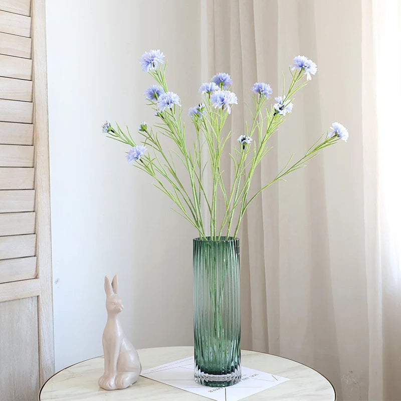Silk Cornflower Artificial Flower Stem 70cm – Home & Wedding Artificial Flower Stem Axl