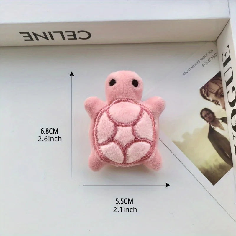 5-Piece Turtle Plush Pins – 3D Backpack & Hat Accessories Decorative Pins Set Axl