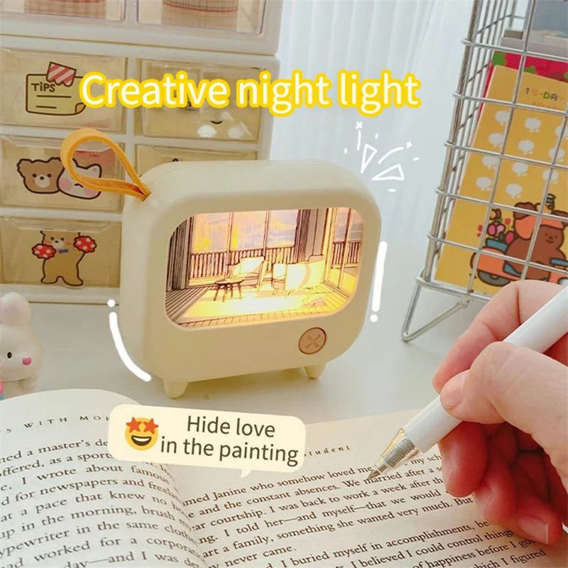 LED Picture Frame Night Light – USB Rechargeable Dimmable Mood Lamp LED Night Light Axl