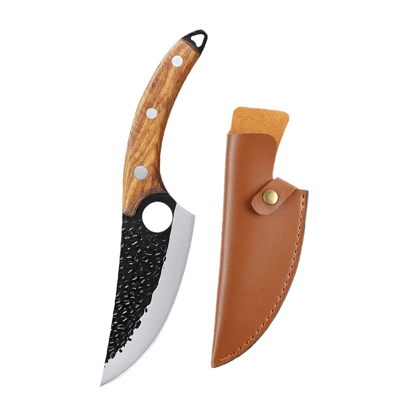 Stainless Steel Kitchen Knife Set – Cleaver, Boning & Scissors Kitchen Knife Set Axl Knife B