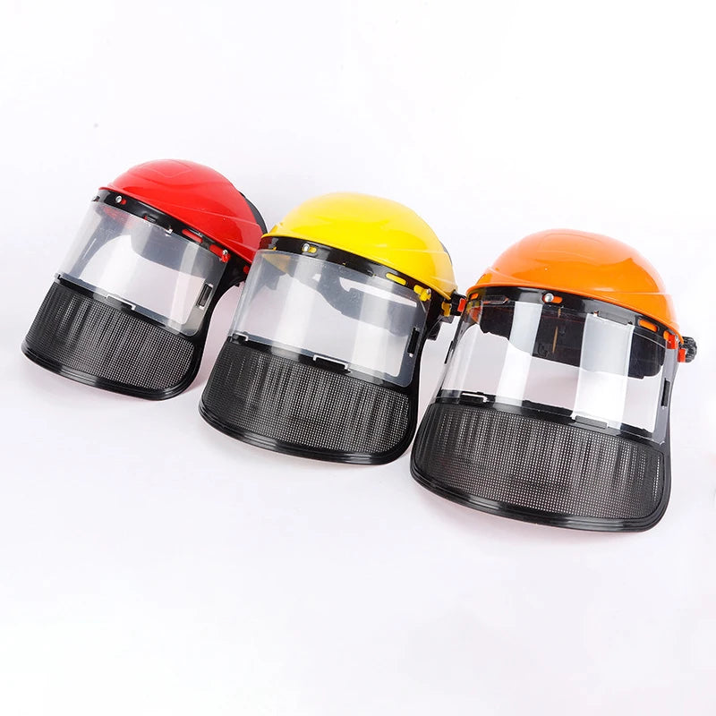 Safety Helmet Full Face Mesh Mask – Grass Trimmer & Forestry Safety Helmet & Mask Axl