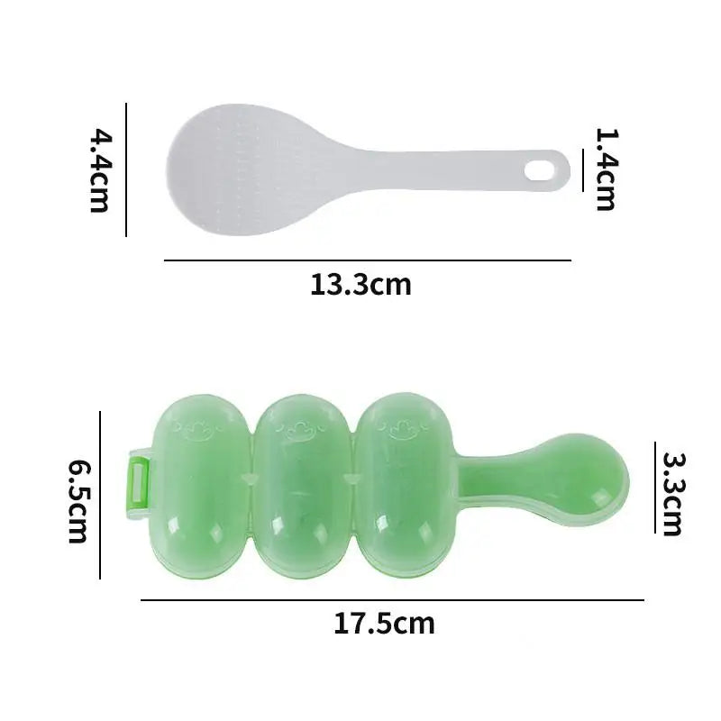 Baby Rice Ball Shaker Maker – Onigiri Mold & Bento Tool Rice Ball Mold Axl Green