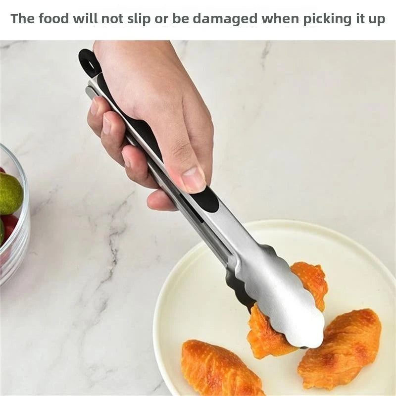 Stainless Steel BBQ Tongs – Heat Resistant Grill & Kitchen Clips BBQ Kitchen Tongs Axl