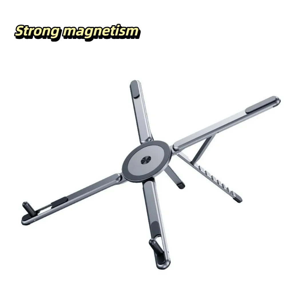 Aluminum Alloy Magnetic Phone & Tablet Stand – Foldable Phone & Tablet Stand Axl Grey