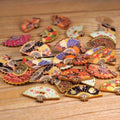 10 Pcs Painted Fan Wooden Pendants | Retro DIY Craft Ornaments Wooden Craft Pendants Axl 10pcs