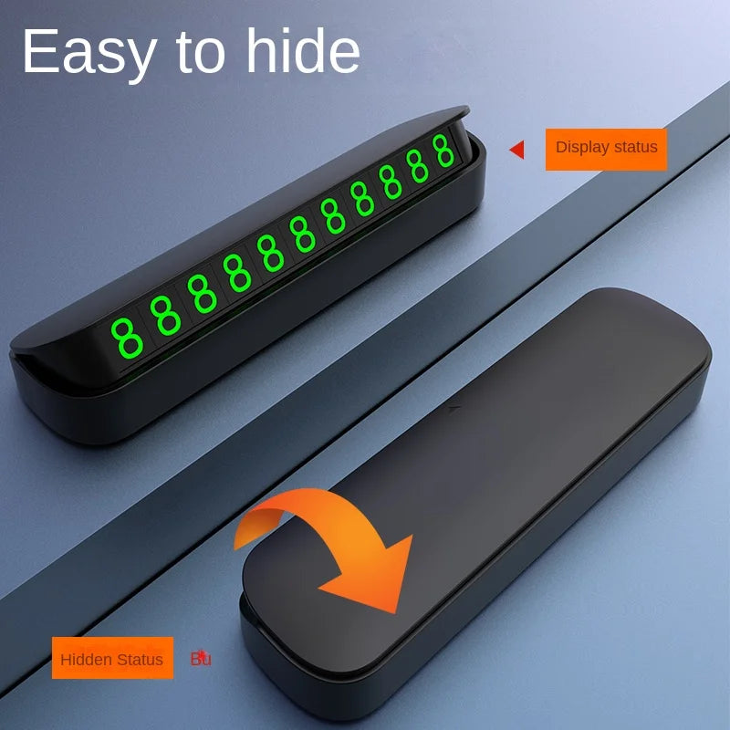 Luminous Temporary Parking Card with Phone Number Holder Parking Card Holder Axl