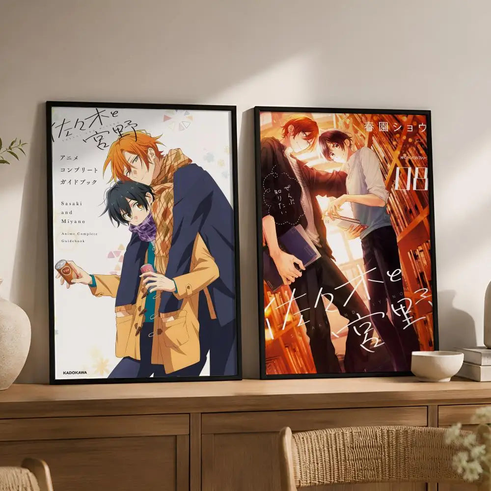 Sasaki and Miyano Anime Poster – Waterproof Peel-and-Stick PVC Anime Wall Poster Axl